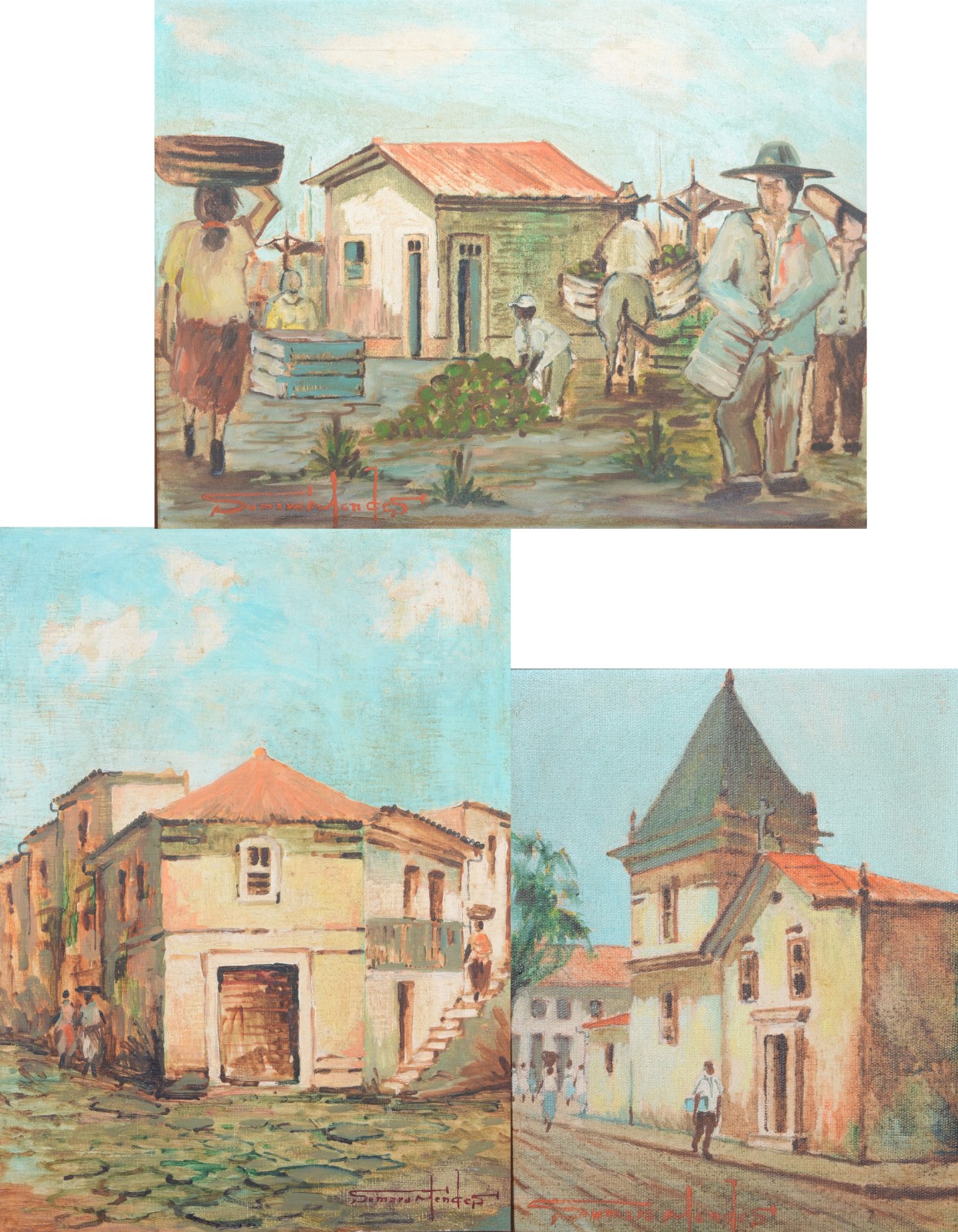 Três quadros - óleo sobre tela. - foto 2 de 9