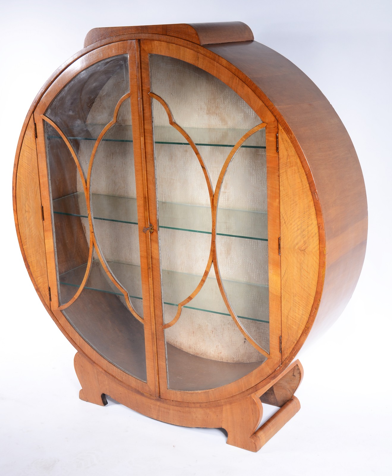Móvel vitrine Art Deco feitio redondo com 2 portas envidraçadas e... - foto 1 de 5
