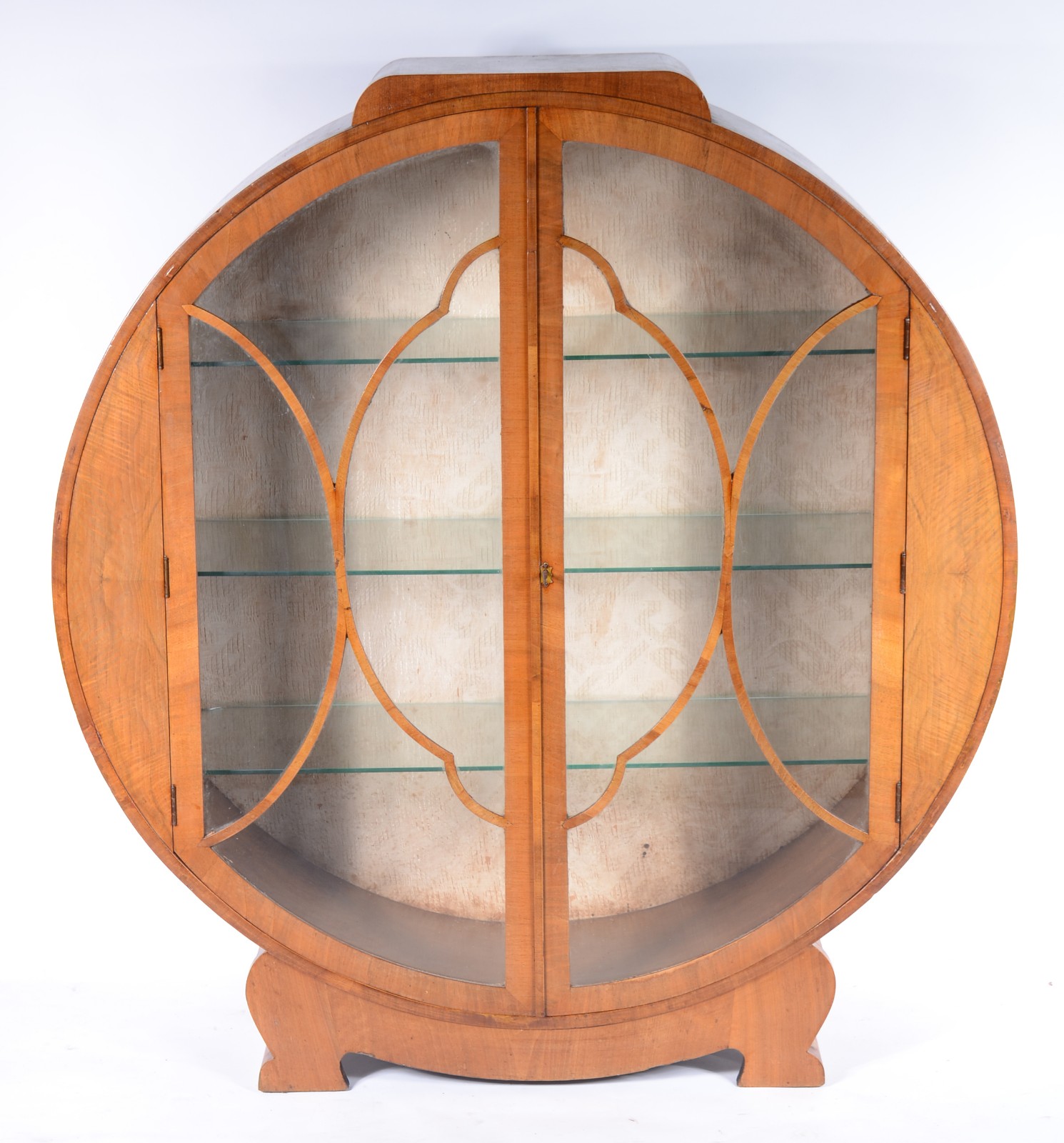 Móvel vitrine Art Deco feitio redondo com 2 portas envidraçadas e... - foto 2 de 5