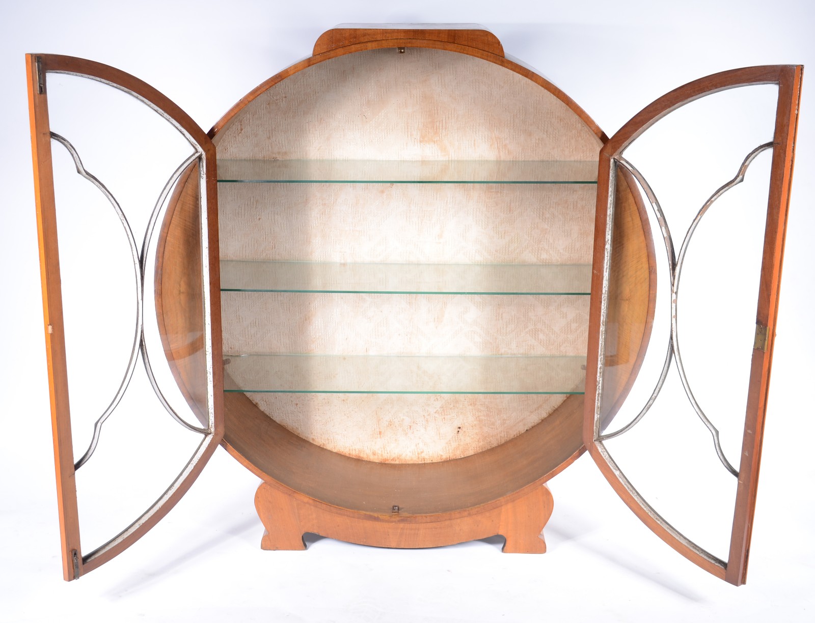 Móvel vitrine Art Deco feitio redondo com 2 portas envidraçadas e... - foto 3 de 5