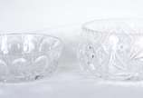 Duas fruteiras de cristal tcheco lapidado. - Duas fruteiras de cristal tcheco lapidado.