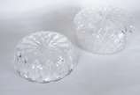 Duas fruteiras de cristal tcheco lapidado. - Duas fruteiras de cristal tcheco lapidado.