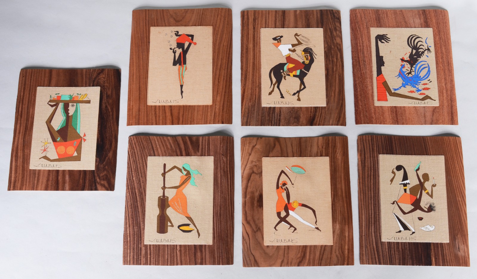 Conjunto com 7 pinturas com temas brasileiros. - foto 1 de 11