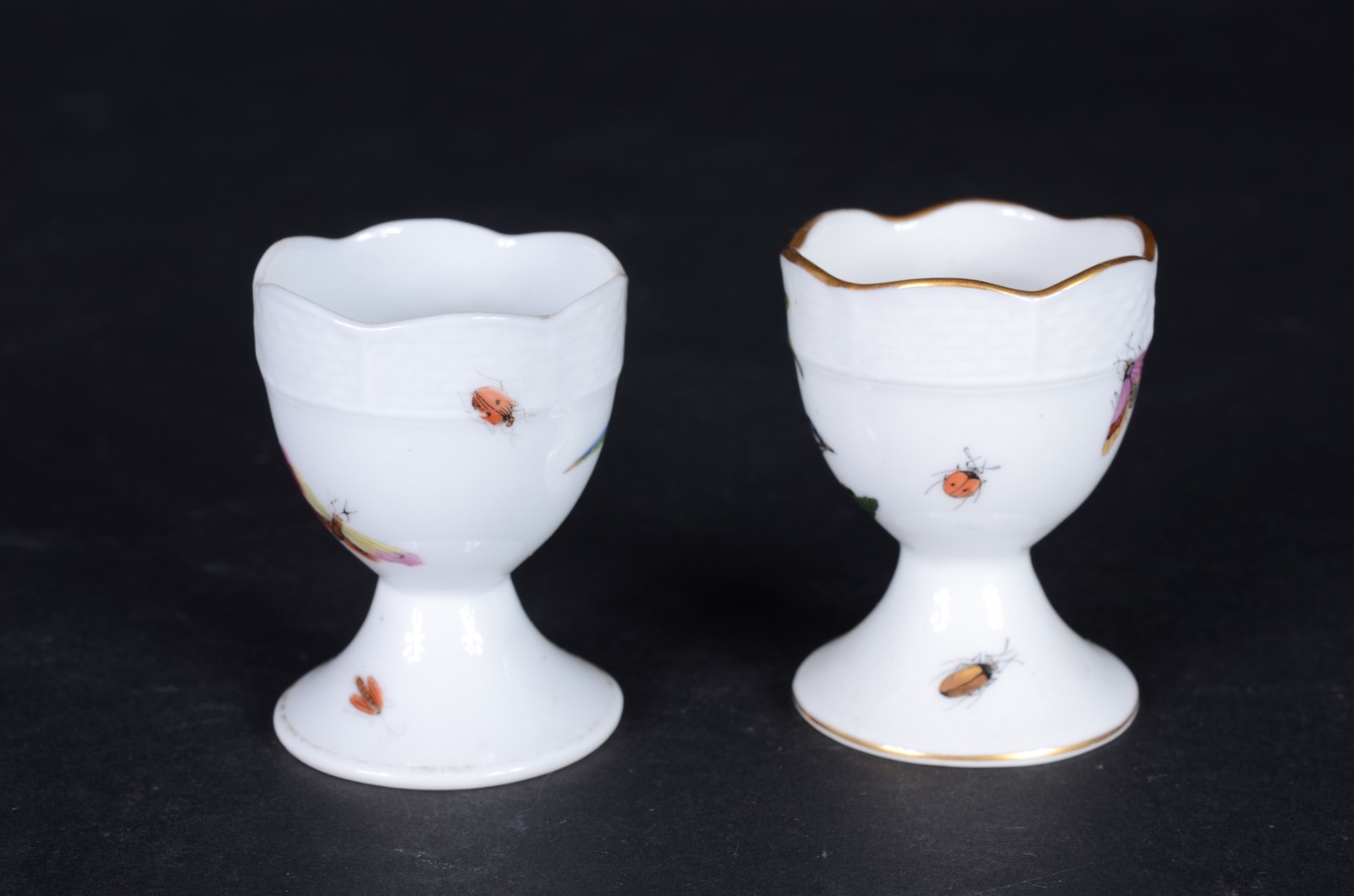 Três peças de porcelana Húngara Herend, sendo: um porta confeitos e... - foto 4 de 9