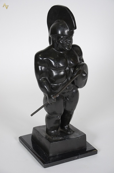 BOTERO - Escultura de bronze com base de mármore representando... - foto 1 de 4