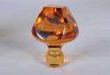 Moser Glassworks (1857),  - Garrafa de cristal tcheco Moser na cor âmbar, marcado na base.