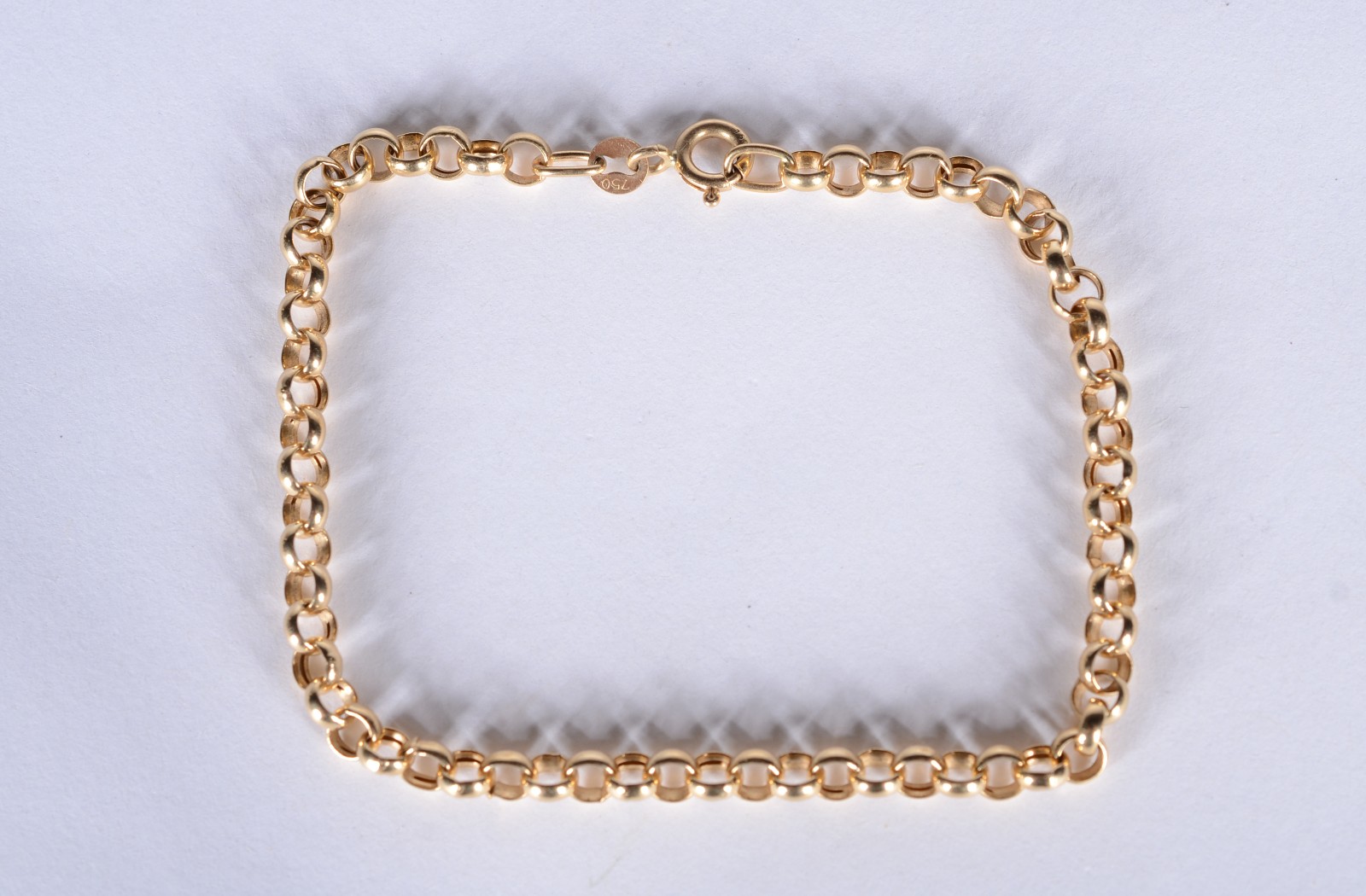 Pulseira de ouro 18 k., contraste 750, elos portugueses. (Por motivos... - foto 1 de 3