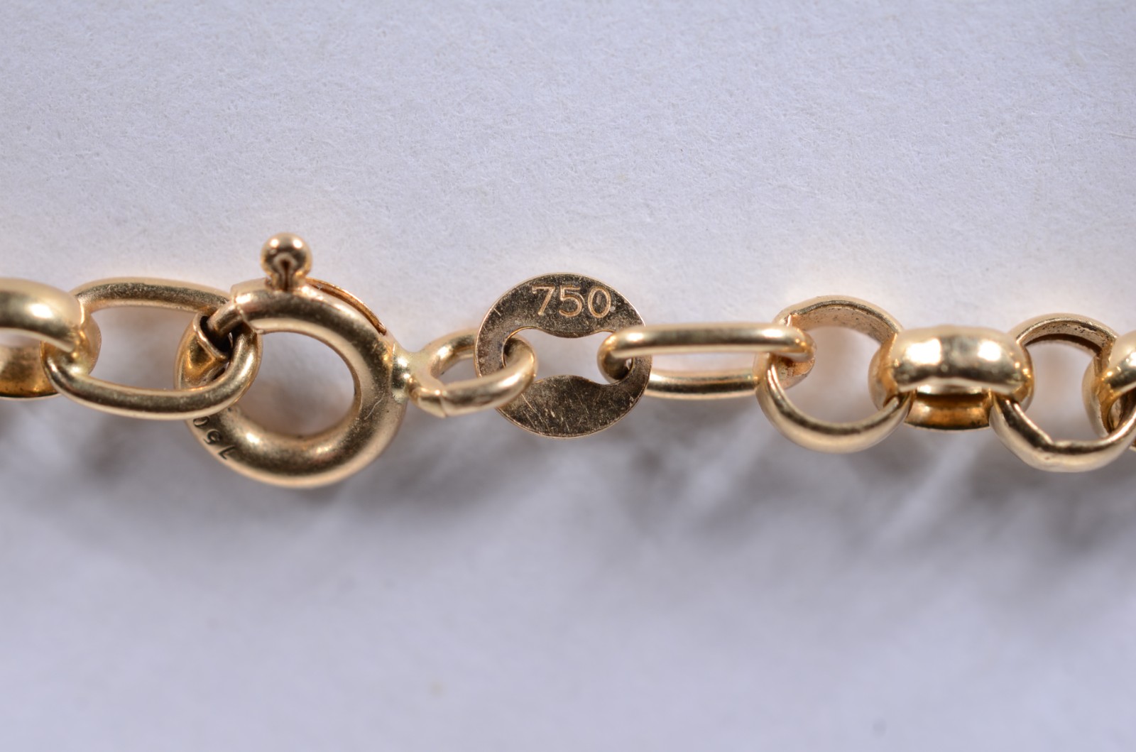 Pulseira de ouro 18 k., contraste 750, elos portugueses. (Por motivos... - foto 3 de 3
