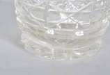 Vaso de cristal lapidado, borda dentada. - Vaso de cristal lapidado, borda dentada.