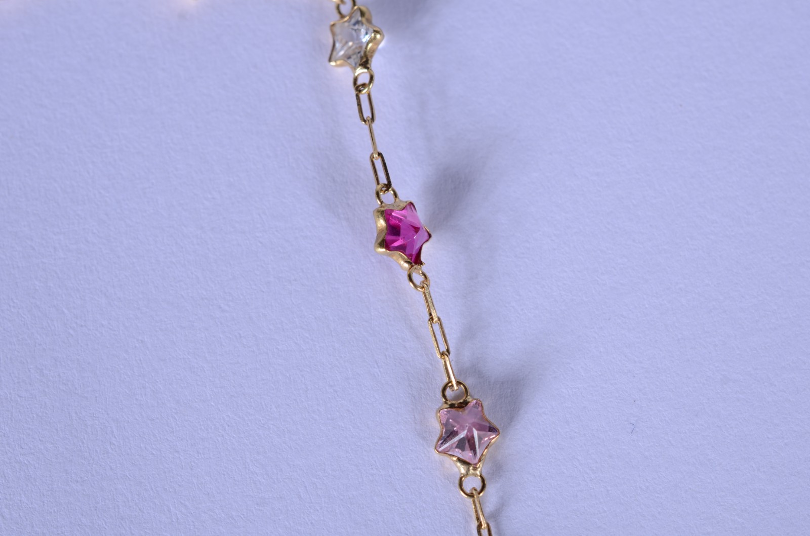 Pulseira de ouro 18 k., contraste 750 com pedras coloridas. (Por... - foto 2 de 4