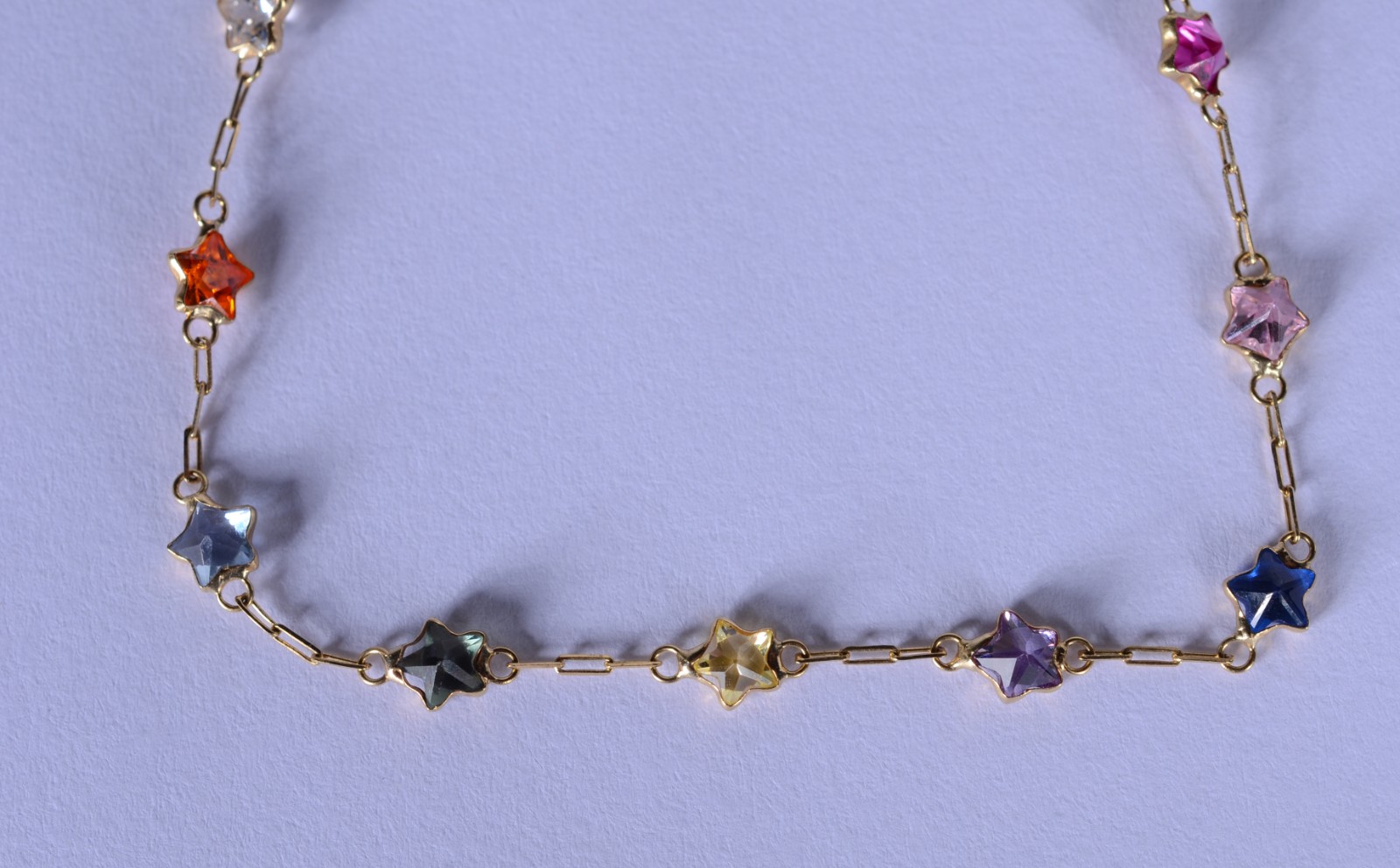 Pulseira de ouro 18 k., contraste 750 com pedras coloridas. (Por... - foto 3 de 4