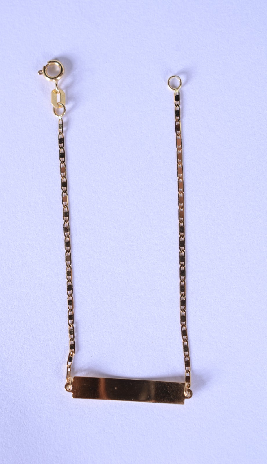 Pulseira de criança de ouro 18 k., contraste 750 mls com placa para... - foto 4 de 4
