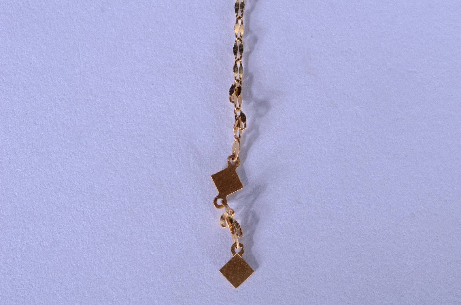 Colar de ouro 18 k., contraste 750 mls com pendente de pedra azul... - foto 9 de 10