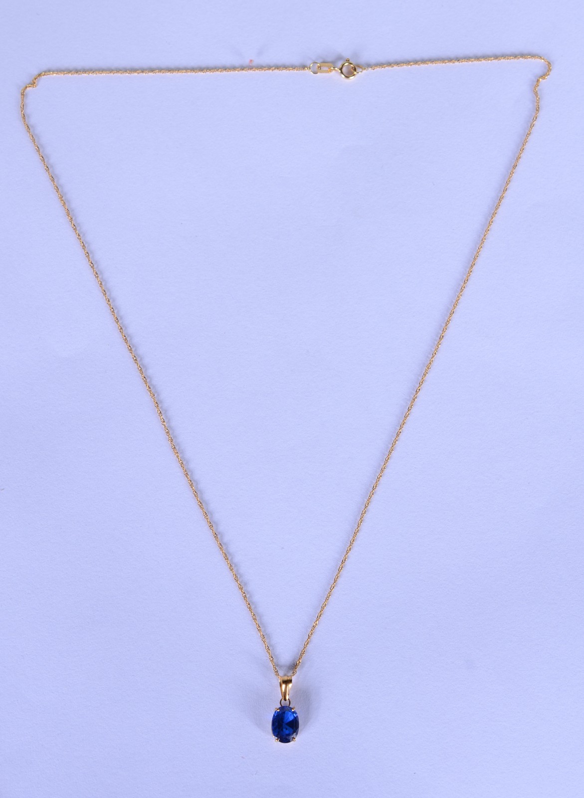 Colar de ouro 18 k., contraste 750 mls, pendente na forma de gota... - foto 2 de 6