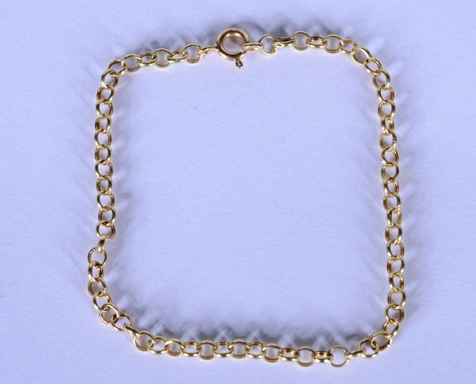 Pulseira de ouro 18 k., contraste 750 mls com elós portugueses. (Por... - foto 1 de 4