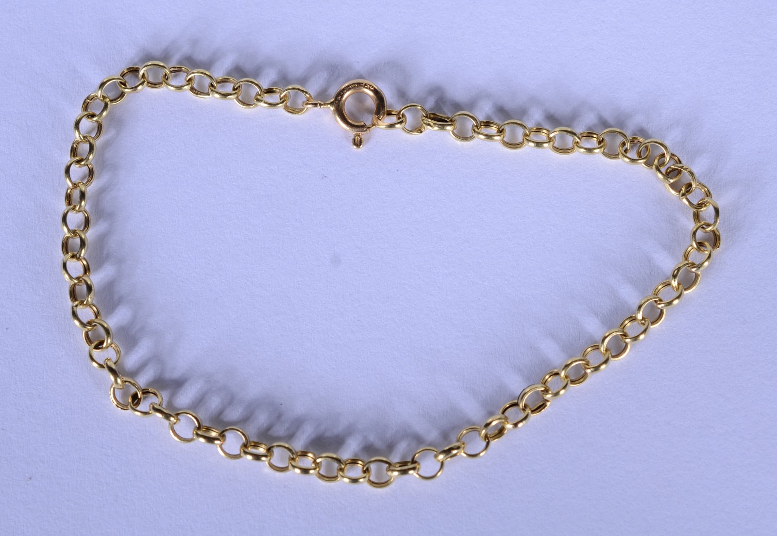 Pulseira de ouro 18 k., contraste 750 mls com elós portugueses. (Por... - foto 2 de 4