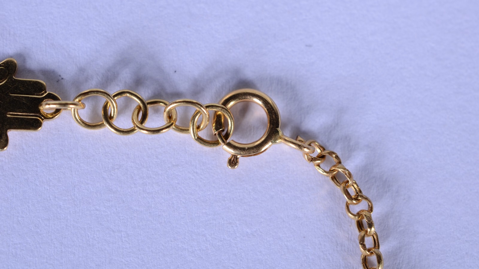 Pulseira em três tons de ouro, contraste 750 mls com "bolinhas"... - foto 3 de 7