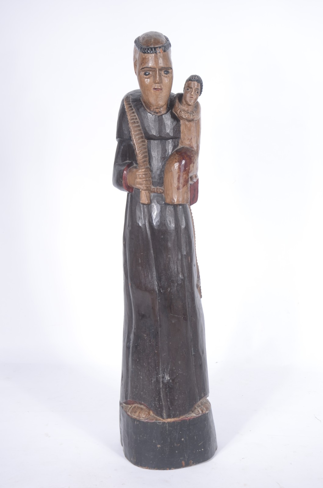 Santo Antonio com Menino - Imagem de madeira entalhada e policromada. - foto 1 de 8
