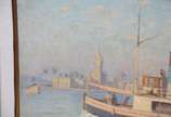 Gustavo Dall'Ara (1865-1923), Barcos na Baía de... - Óleo sobre tela. Reentelado.