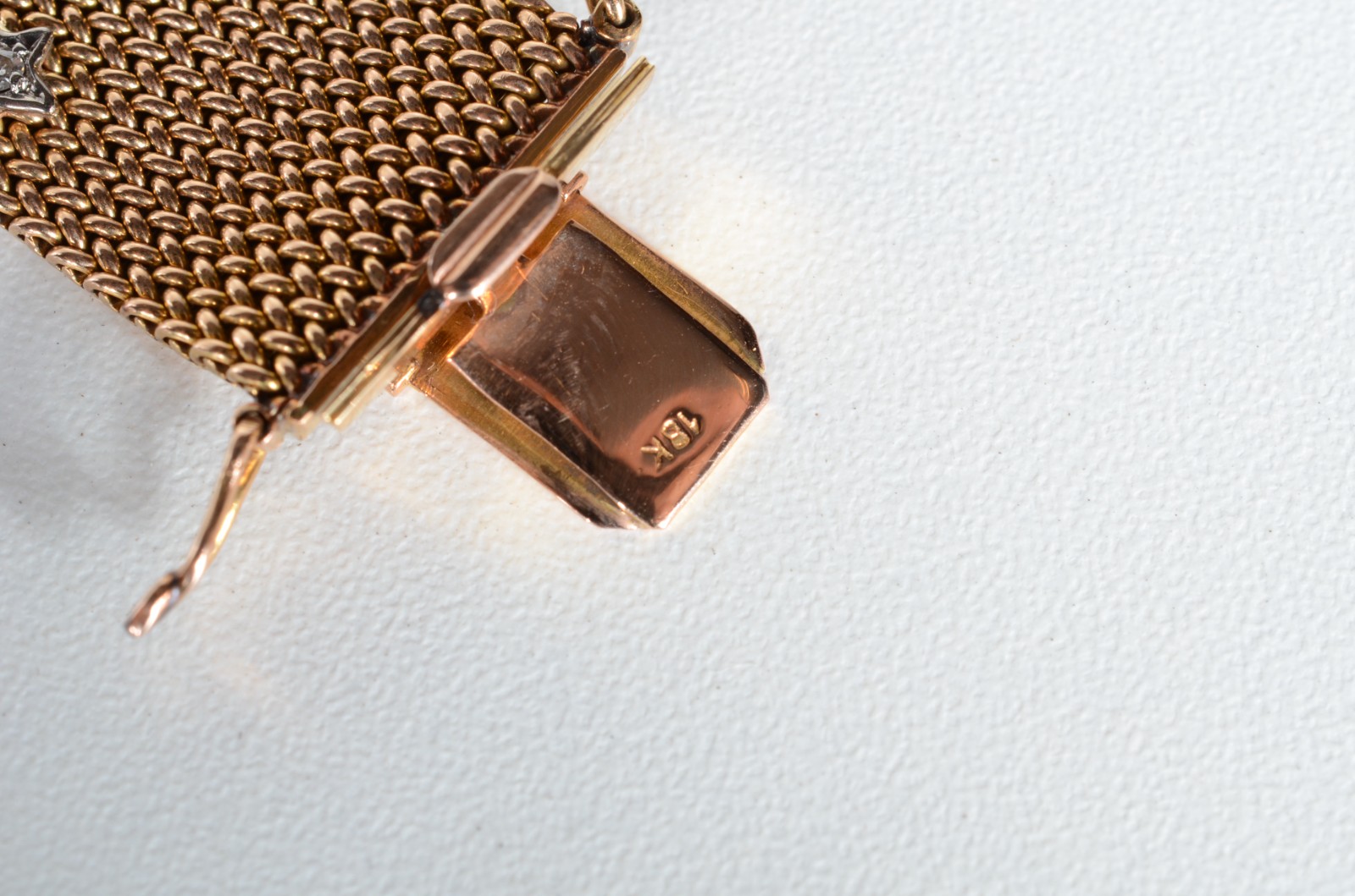 Pulseira de ouro 18 k., contraste 750 mls com estrelas e brilhantes... - foto 6 de 10