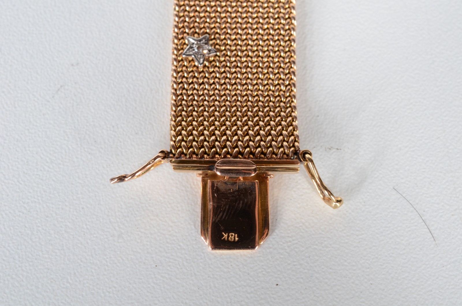 Pulseira de ouro 18 k., contraste 750 mls com estrelas e brilhantes... - foto 7 de 10