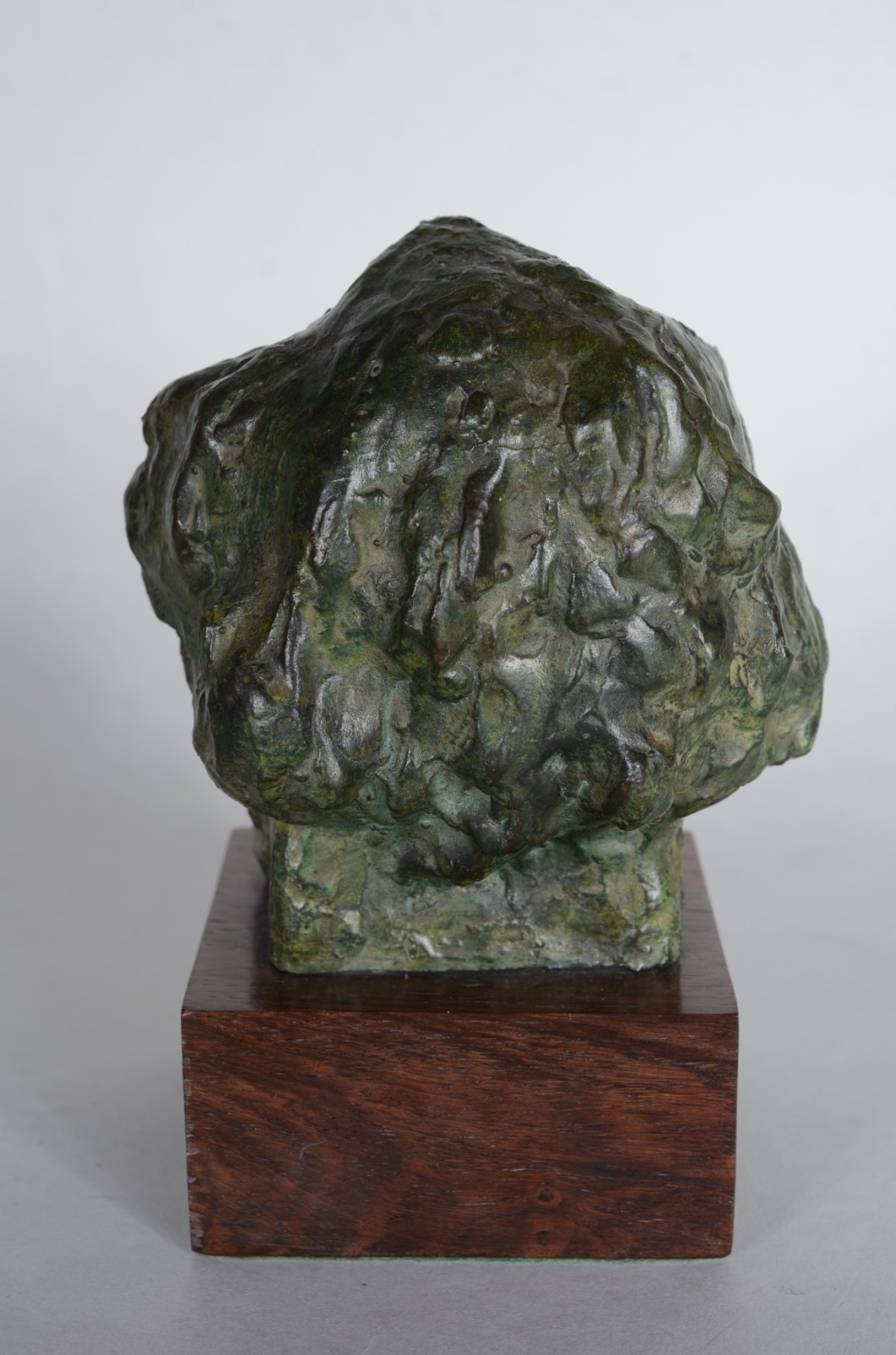 Busto de bronze representando Albert Einstein, base de madeira. - foto 4 de 6