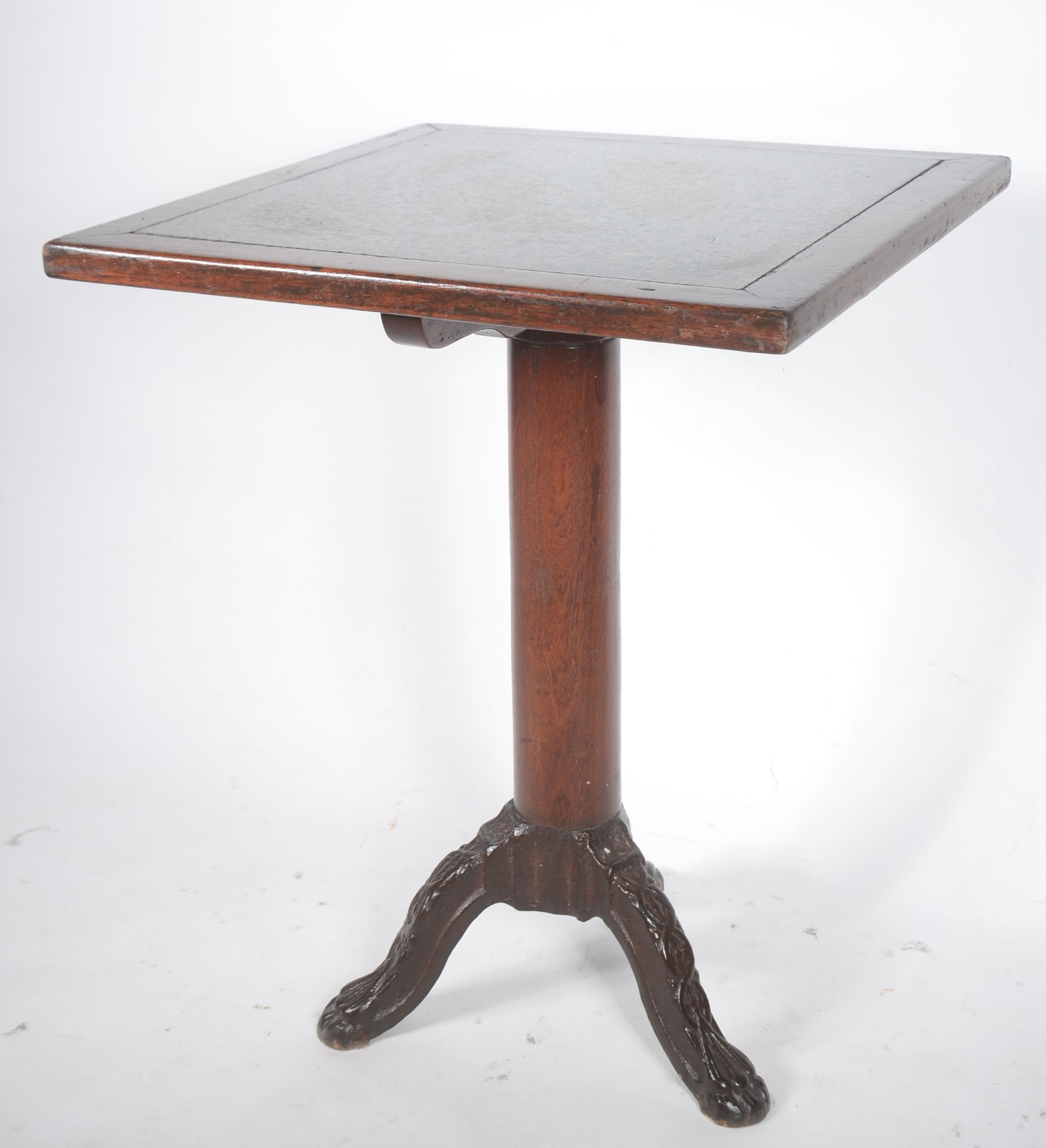Mesa para bar de madeira, tampo feitio quadrado com mármore, pés de... - foto 1 de 7