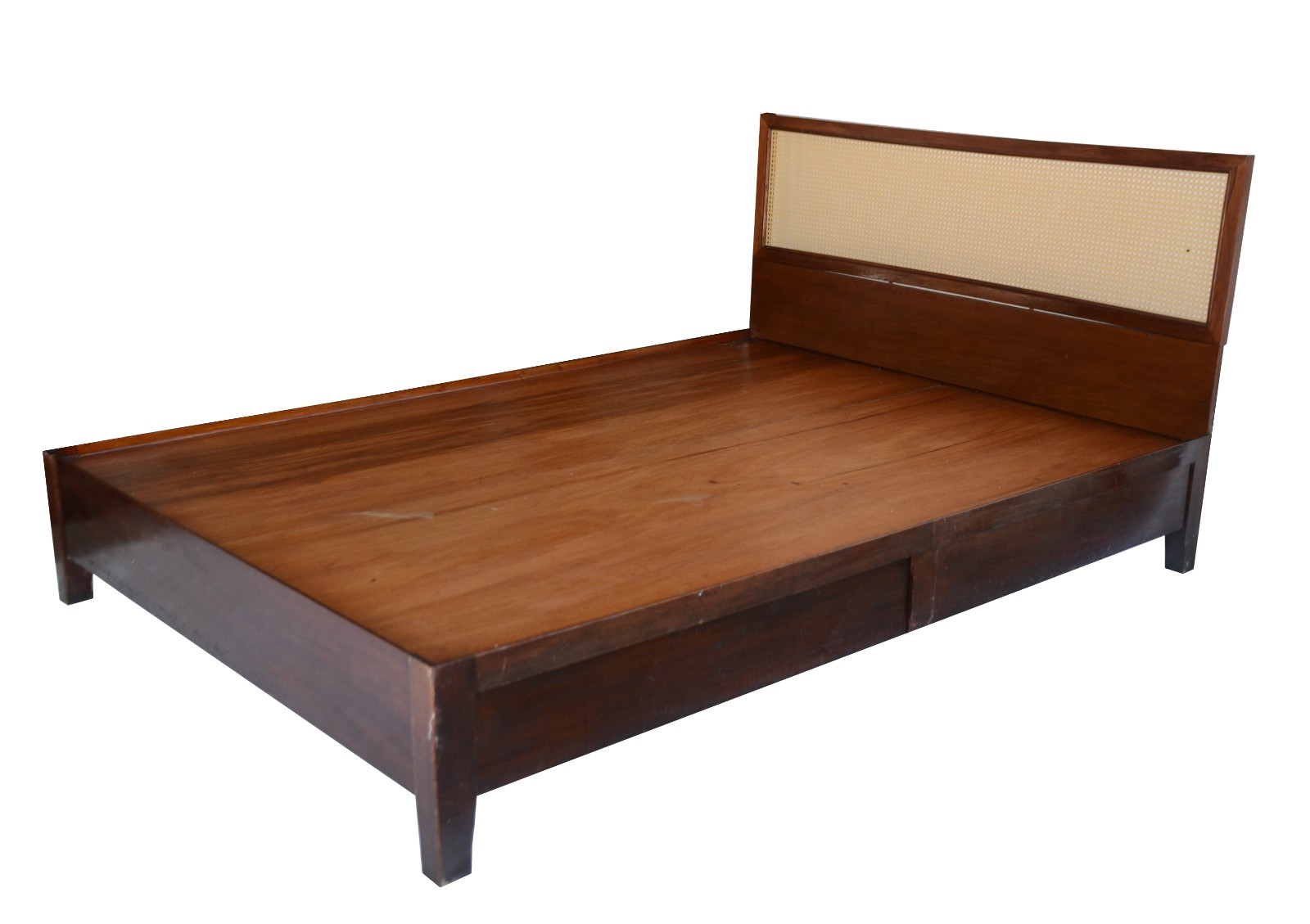Cama de casal de madeira nobre. Acompanham par de mesinhas laterais... - foto 2 de 7