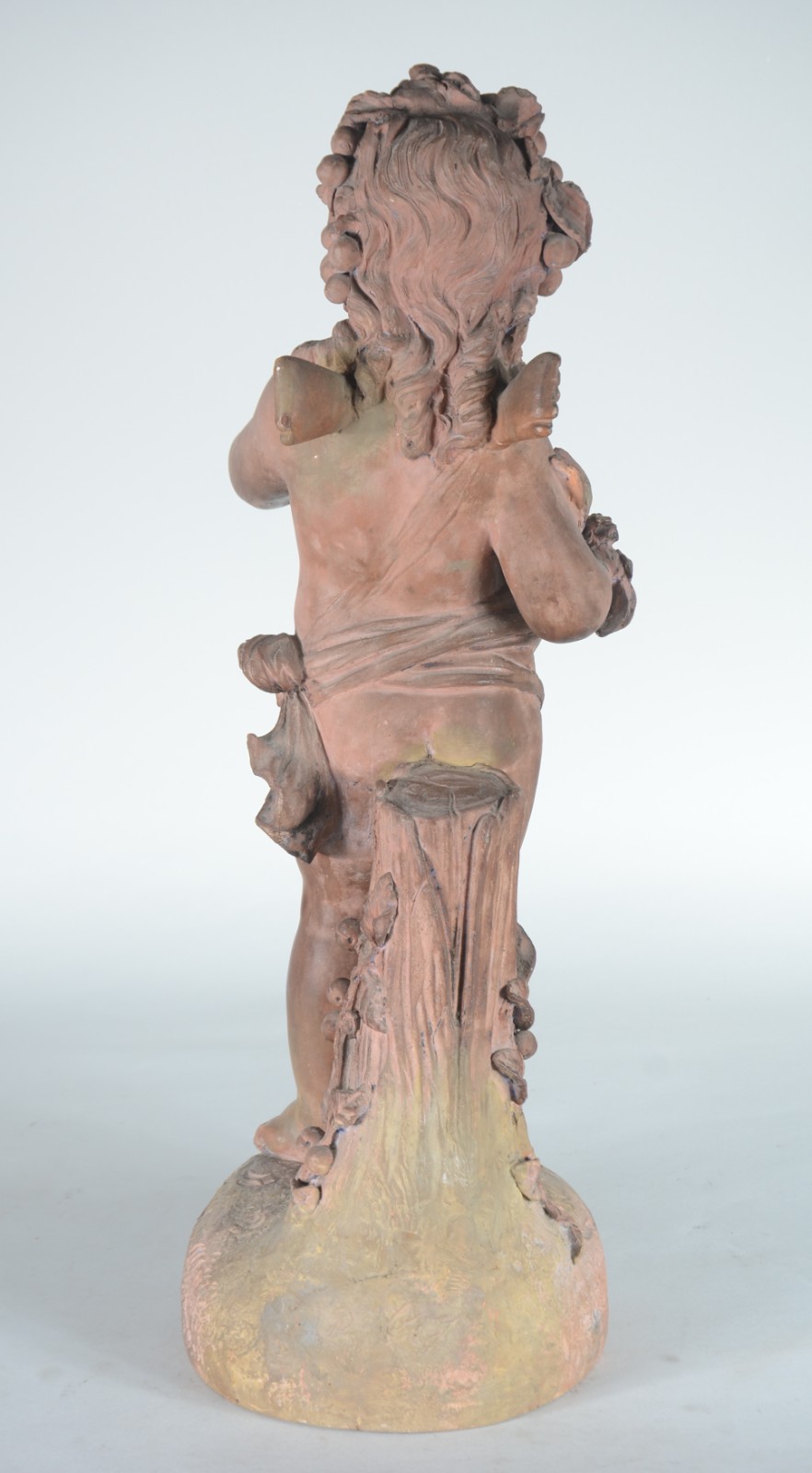 Escultura de terracota representando "Criança alada", cabeça decorada... - foto 5 de 10