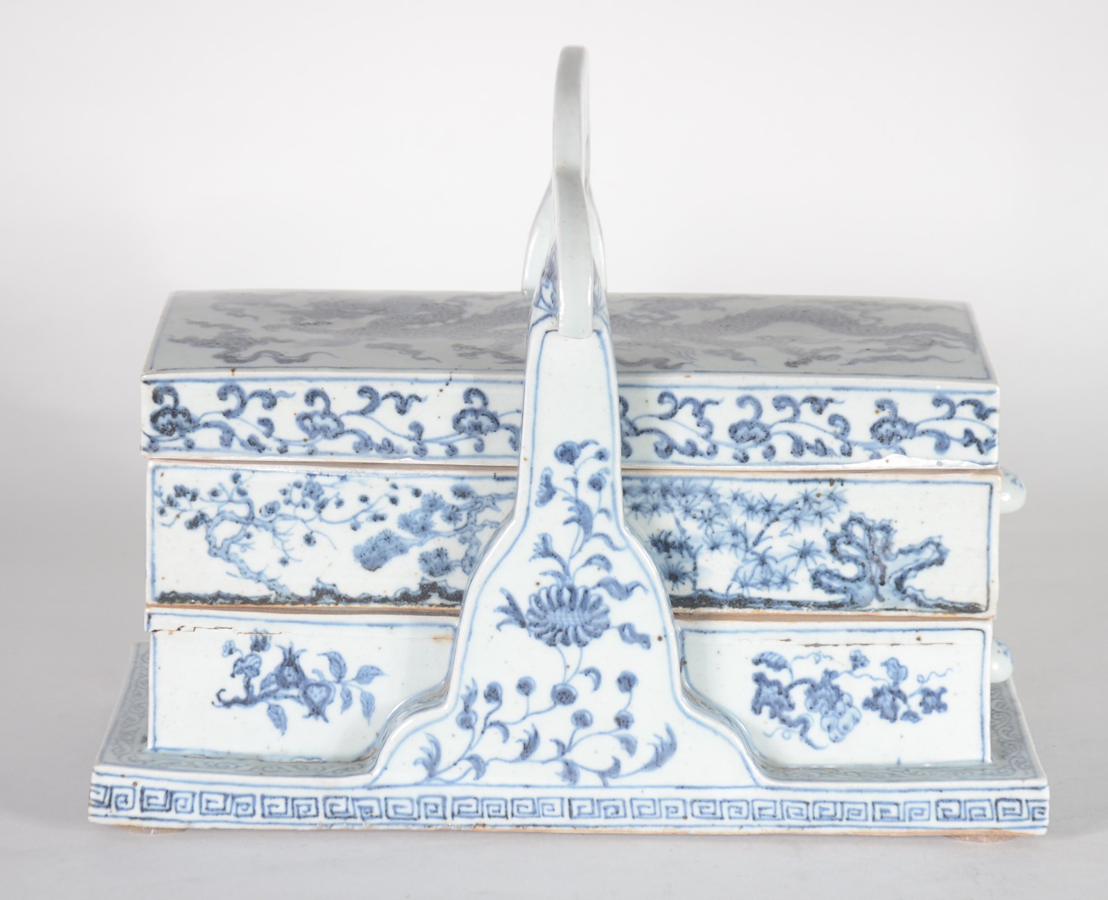 Original e raro conjunto em porcelana chinesa para incenso, decorado... - foto 2 de 11