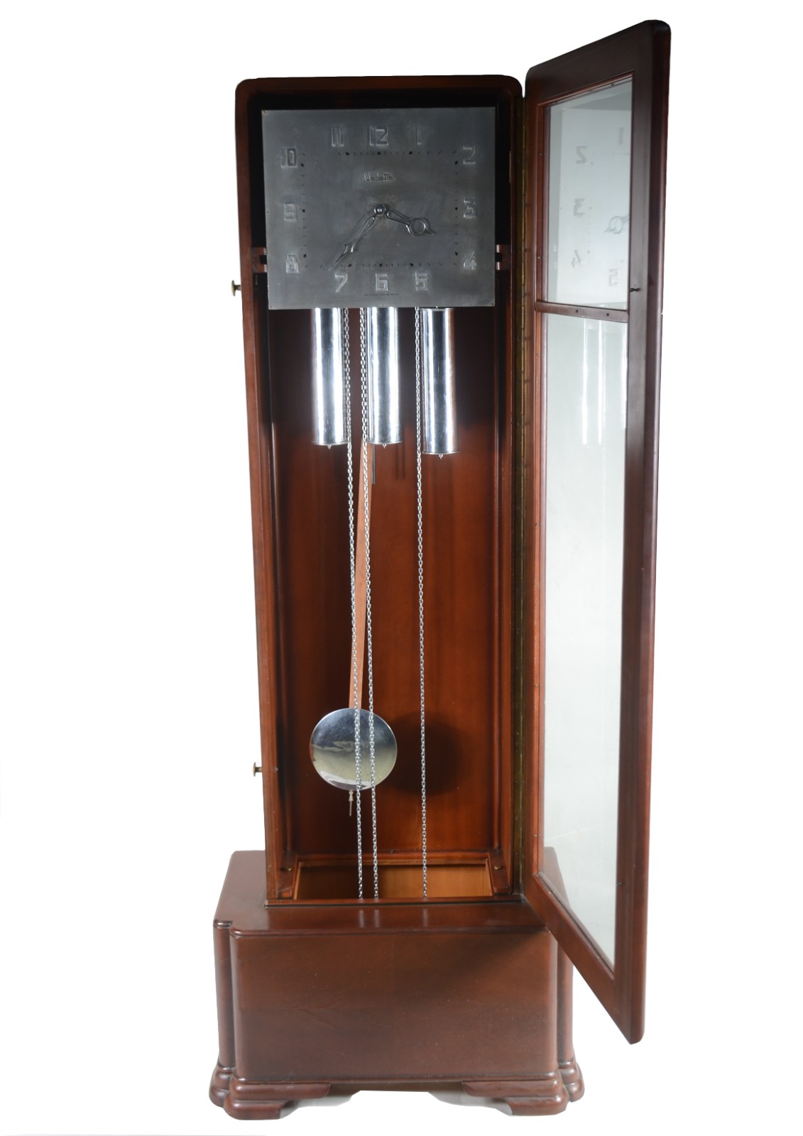 Relógio carrilhão frances de coluna, ART DECO, mostrador de metal e... - foto 3 de 9