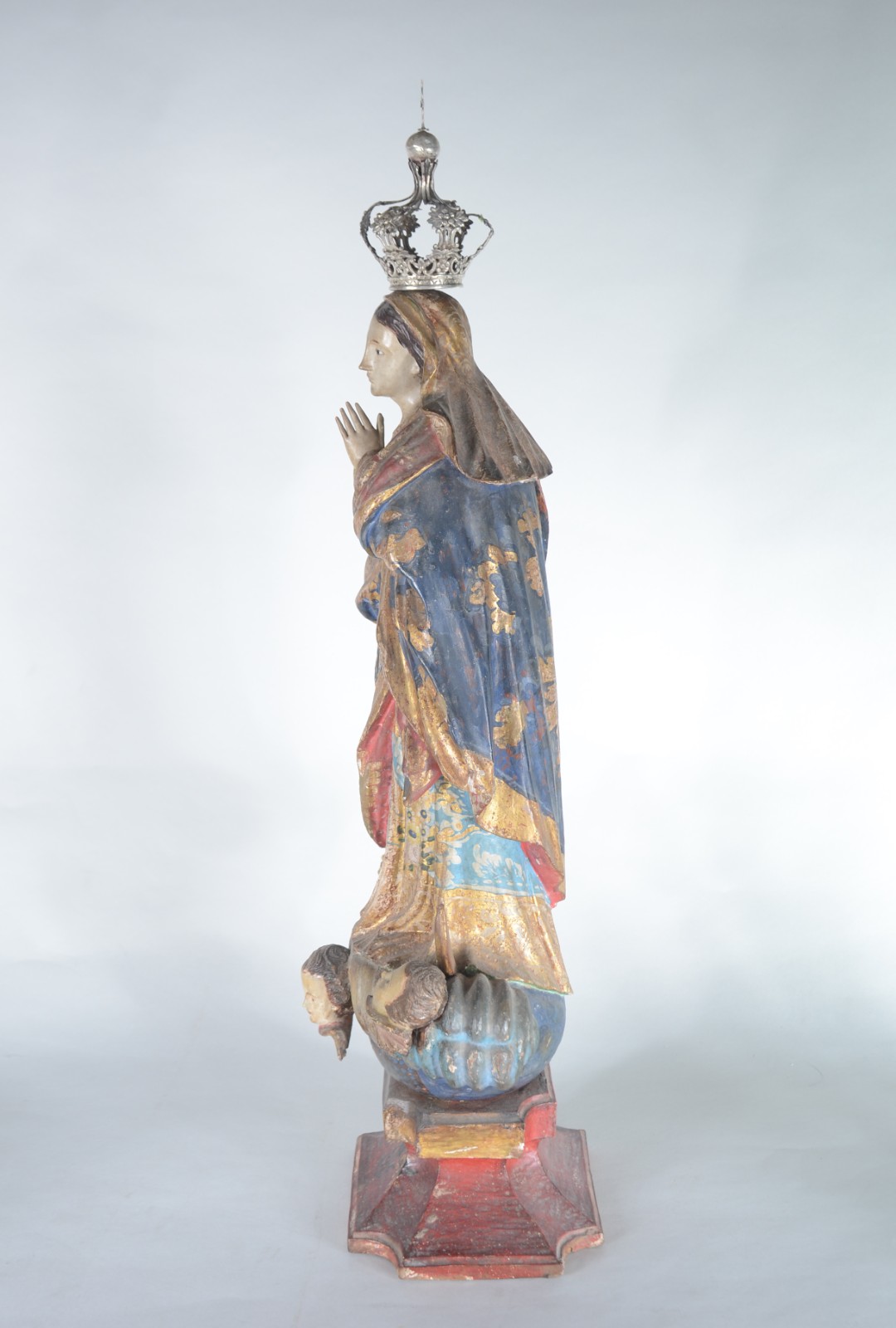 Nossa Senhora da Conceição - Imagem de madeira policromada e dourada... - foto 3 de 7