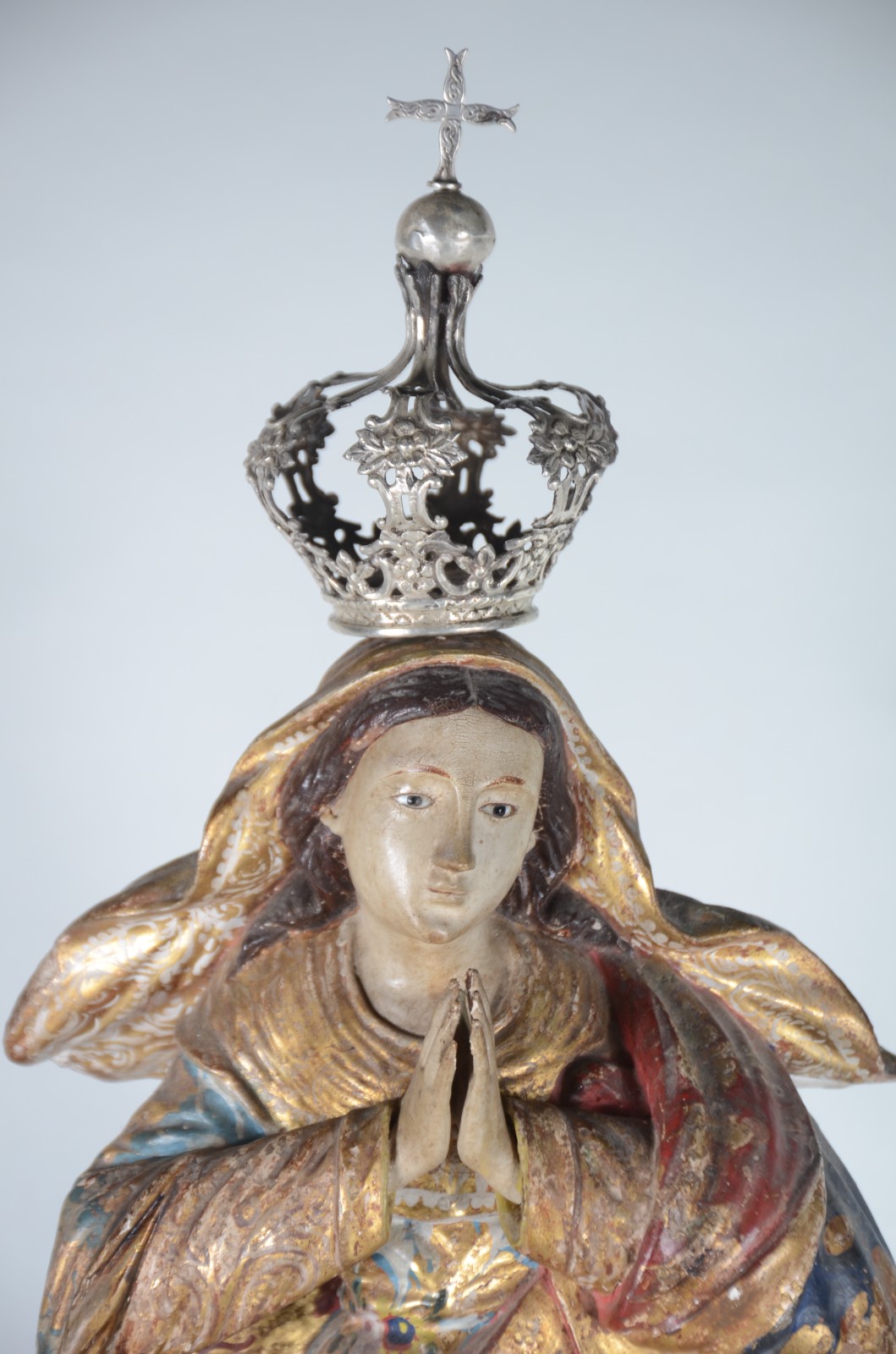 Nossa Senhora da Conceição - Imagem de madeira policromada e dourada... - foto 4 de 7