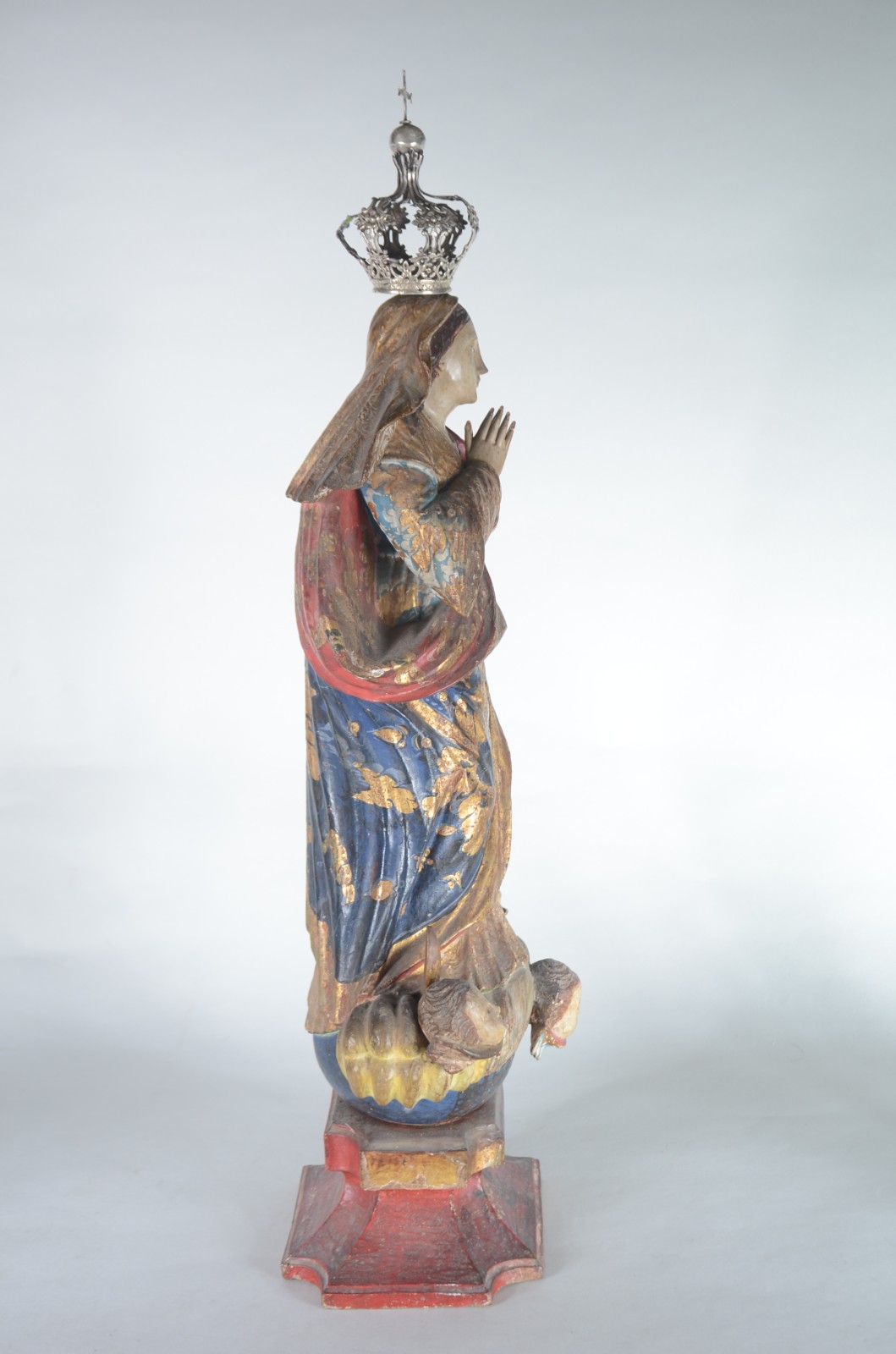 Nossa Senhora da Conceição - Imagem de madeira policromada e dourada... - foto 6 de 7