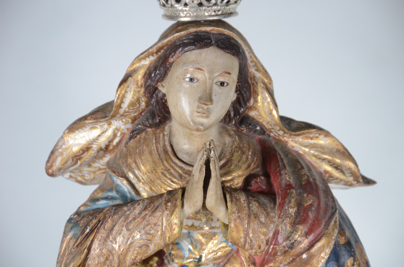 Nossa Senhora da Conceição - Imagem de madeira policromada e dourada... - foto 7 de 7