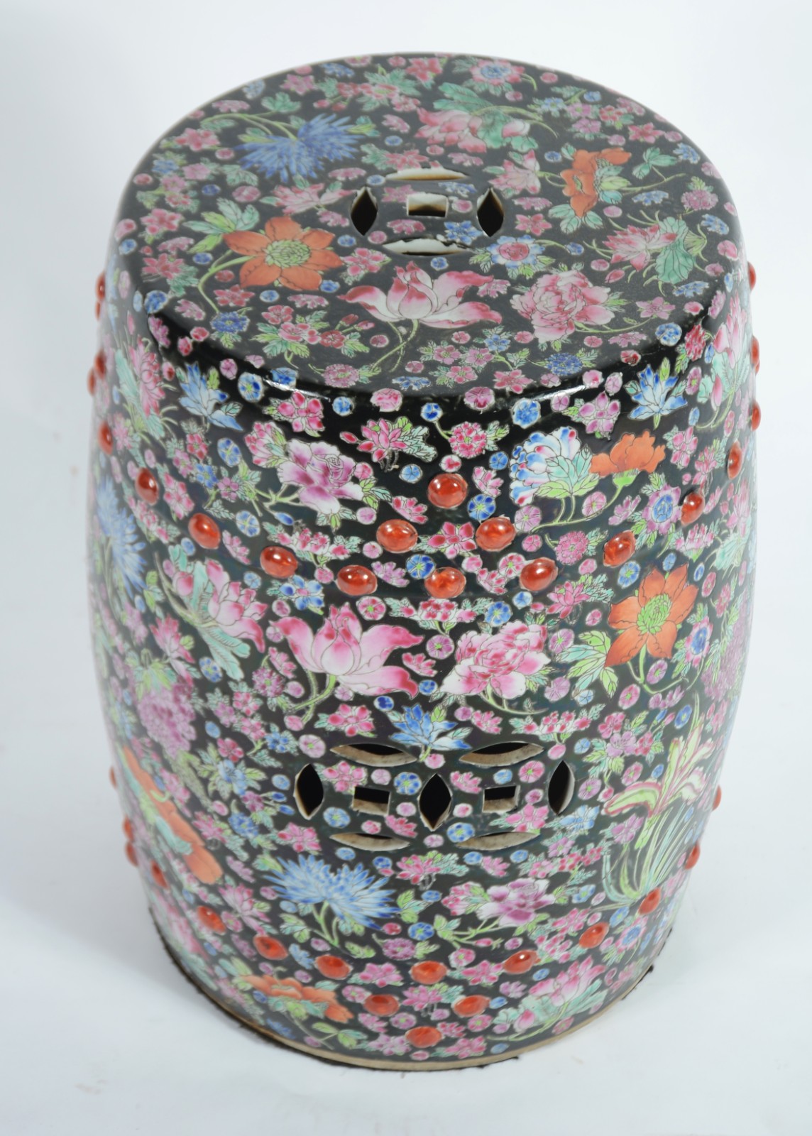 Seat garden de porcelana decoração floral em policromia sobre fundo... - foto 6 de 7