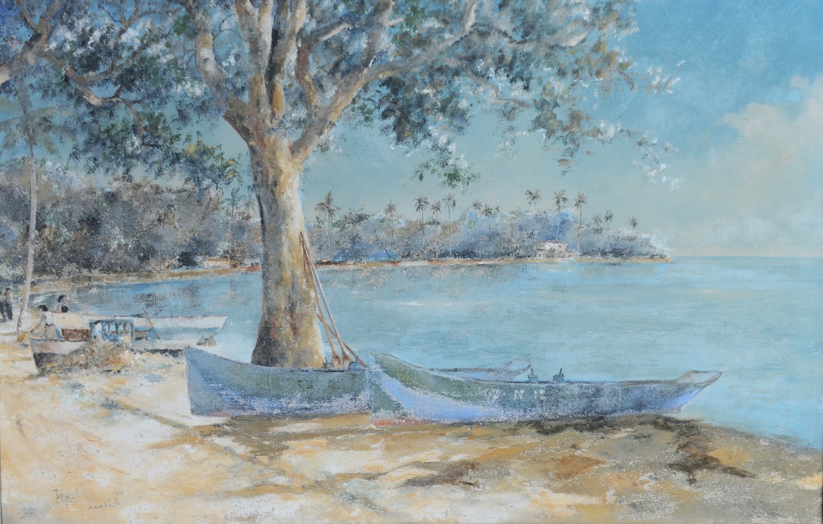 Georges Wambach (1901-1965), Paisagem com Marinha e barcos - foto 1 de 4