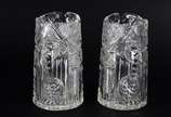 Par de jarras para água de cristal europeu rica... - Par de jarras para água de cristal europeu ricamente lapidadas.