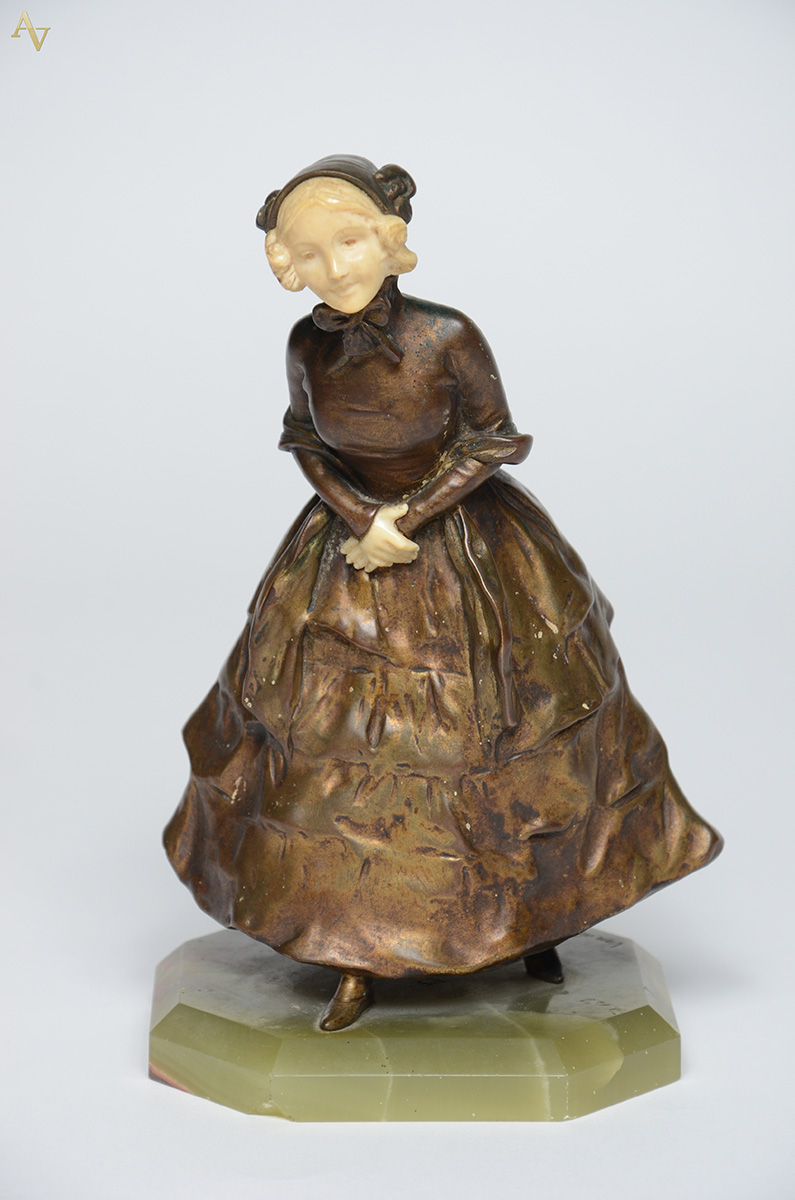 E. VAN DER STRAETEN - "Le Jeune Élégante" - Escultura de... - foto 1 de 3