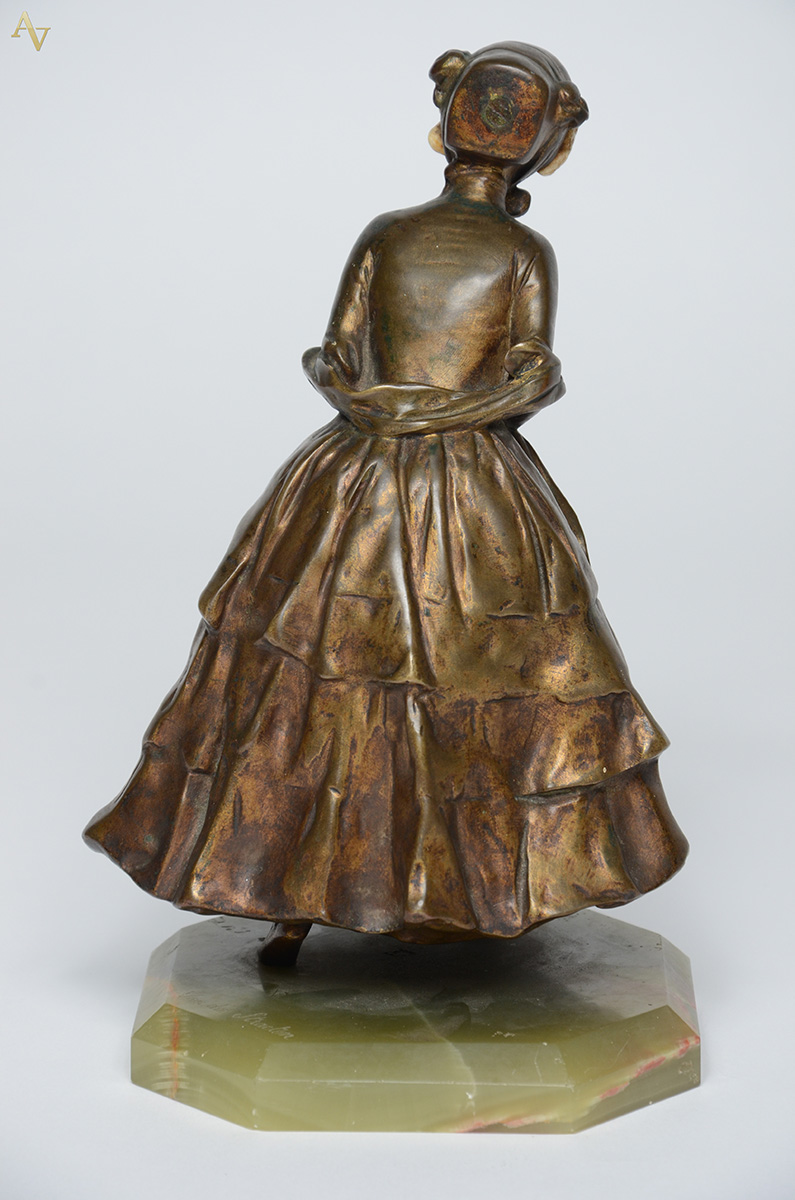 E. VAN DER STRAETEN - "Le Jeune Élégante" - Escultura de... - foto 2 de 3