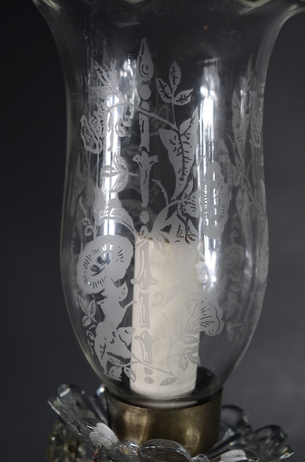 Abatjour de cristal para 2 luzes, pingentes lapidados e mangas... - foto 6 de 11