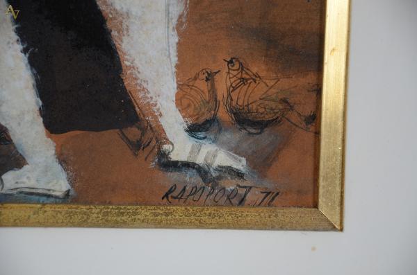 RAPOPORT (1929) - O solista - téc.mista sobre eucatex - 38 x 24... - foto 3 de 3