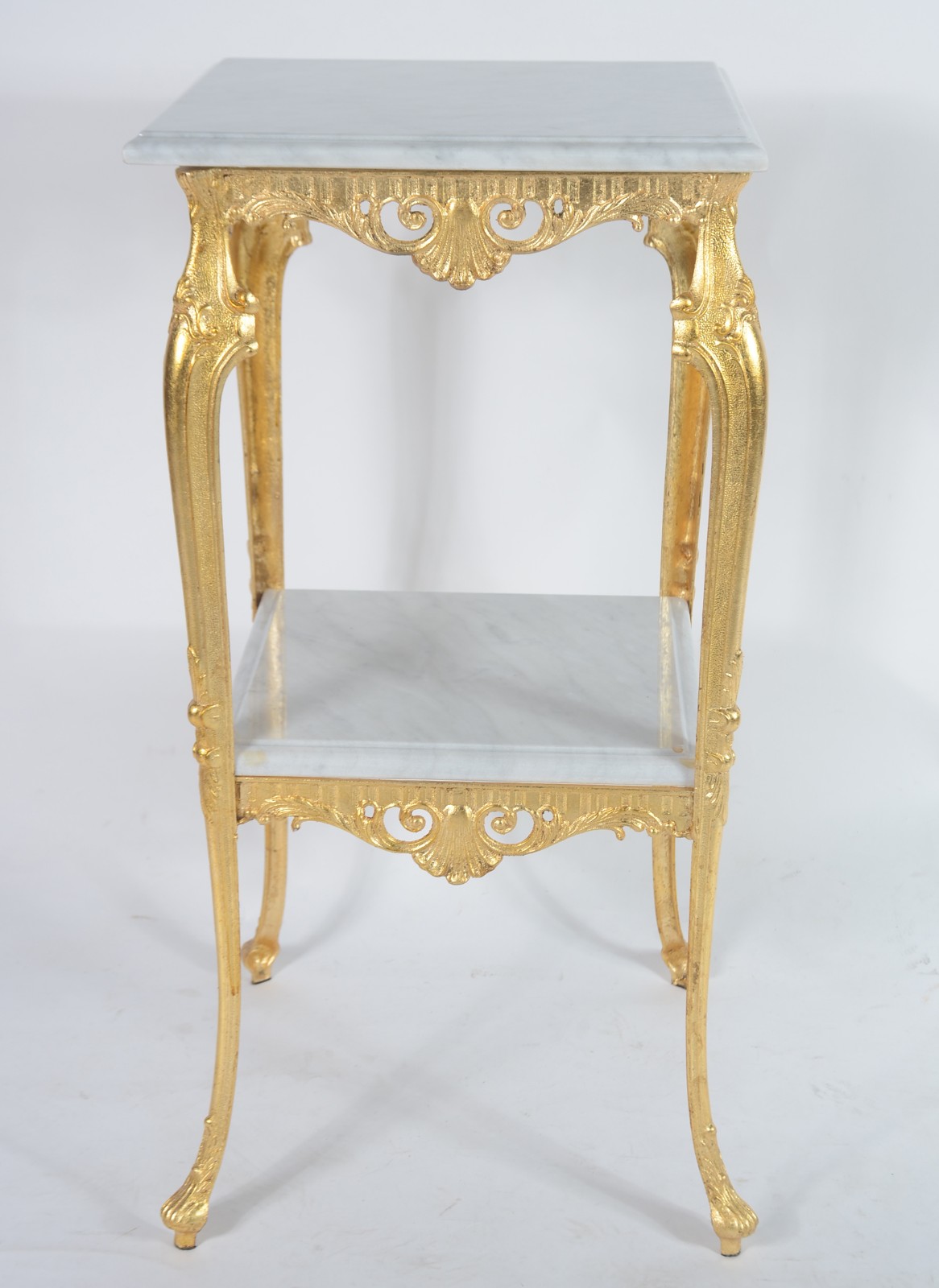 Elegante coluna de bronze com tampo e platô inferior de mármore... - foto 2 de 7