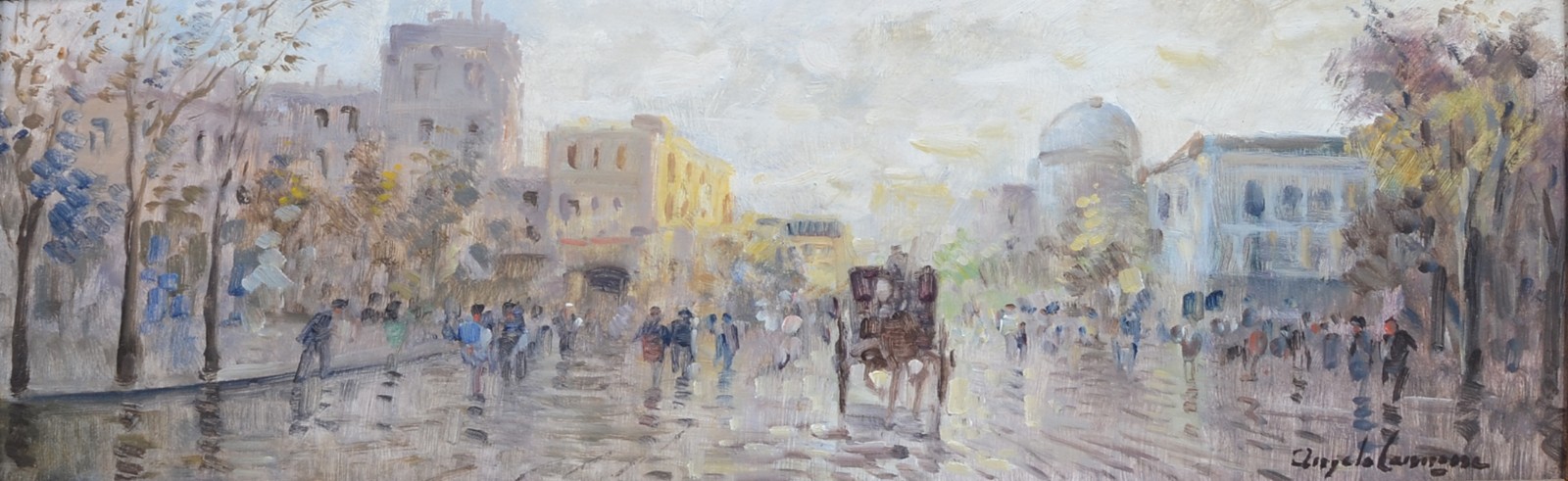 Angelo Cannone (1899-1992), Paisagem com Figuras - foto 1 de 4