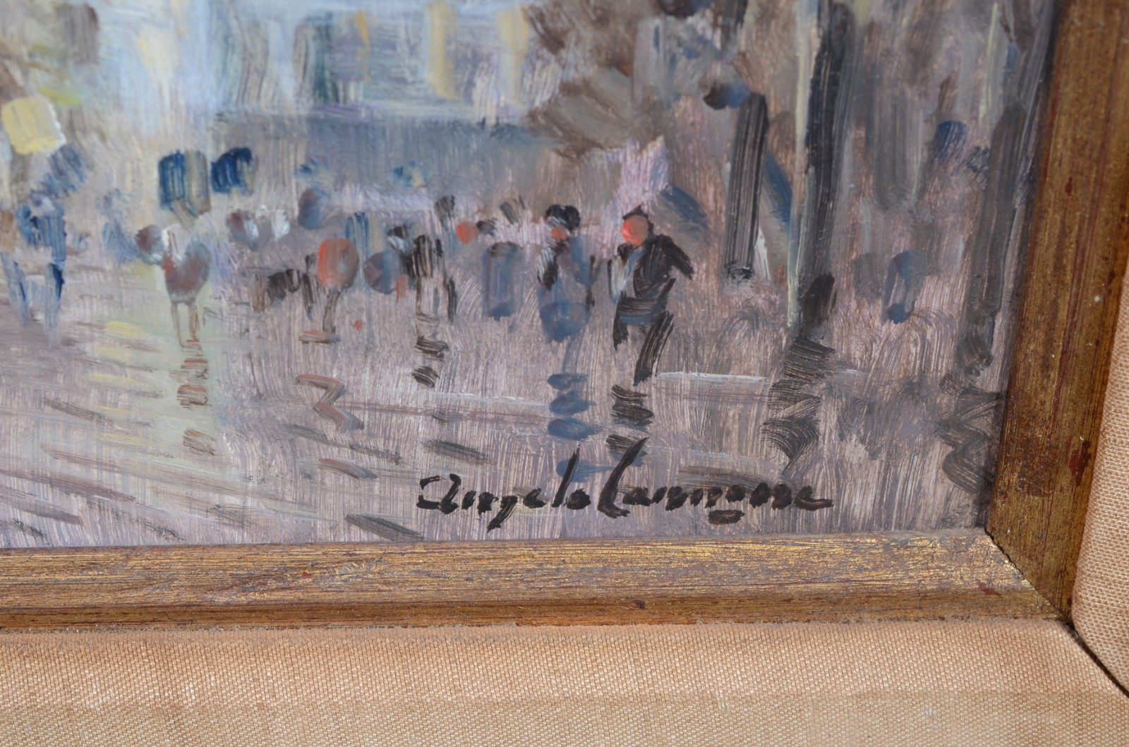 Angelo Cannone (1899-1992), Paisagem com Figuras - foto 3 de 4