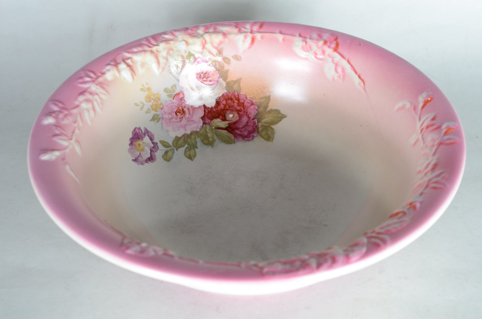 Gomil com bacia de faiança alemã Villeroy & Boch, decorado com flores... - foto 3 de 11