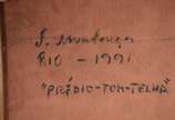 Fernando Mendonça (1962), Prédio Tom-Telma - Óleo sobre tela - datado 1991.