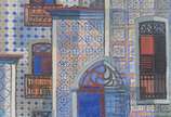 Fernando P. (1917-2005), Fachada - Óleo sobre tela.