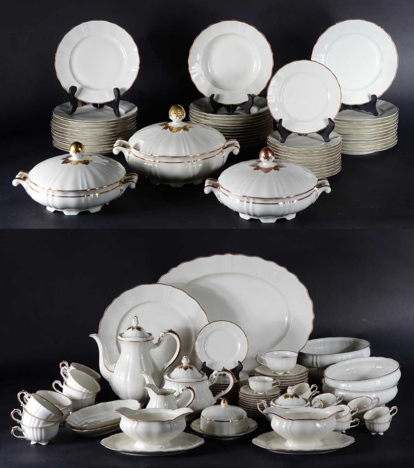 Aparelho para chá, café e jantar de porcelana alemã FURSTENBERG, na... - foto 1 de 11