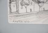 Manuel Kantor (1911-1984), Arcos da Lapa e bond... - Desenho - datado 1977.